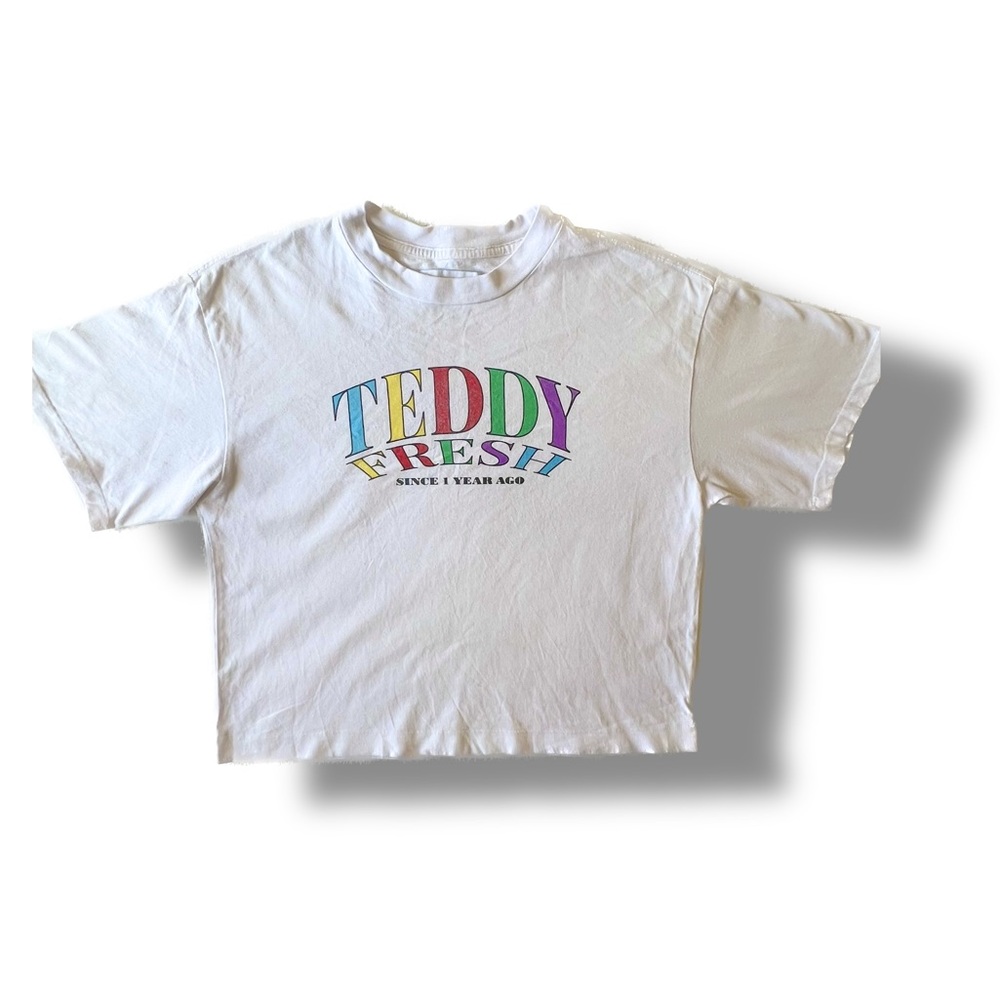 Teddy Fresh Since 1 Year Ago White Multicolor T-Shirt